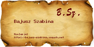 Bajusz Szabina névjegykártya