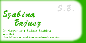 szabina bajusz business card